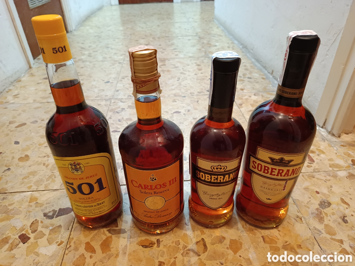 Coleccionismo de vinos y licores: Lote de Botellas de brandy - Foto 2