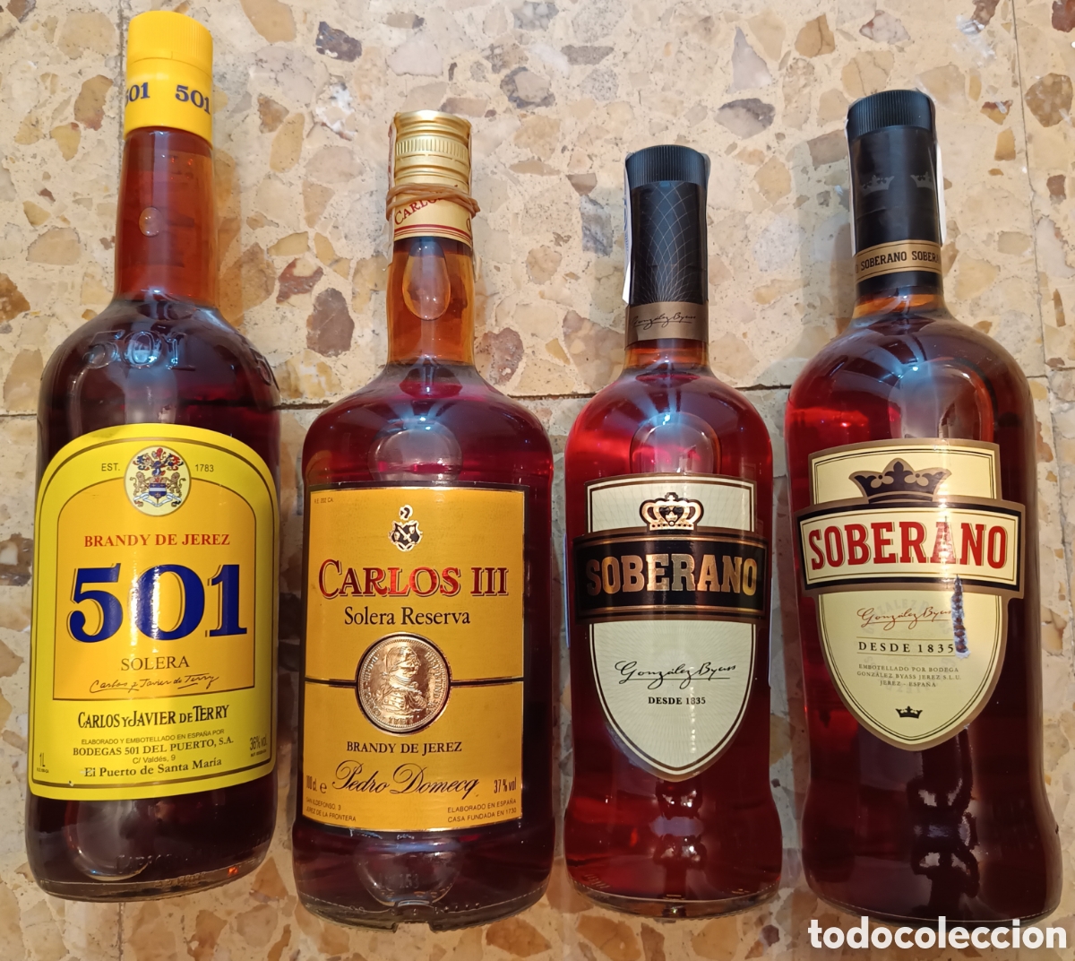 Sammlung von Weinen und Lik&ouml;ren: Lote de Botellas de brandy