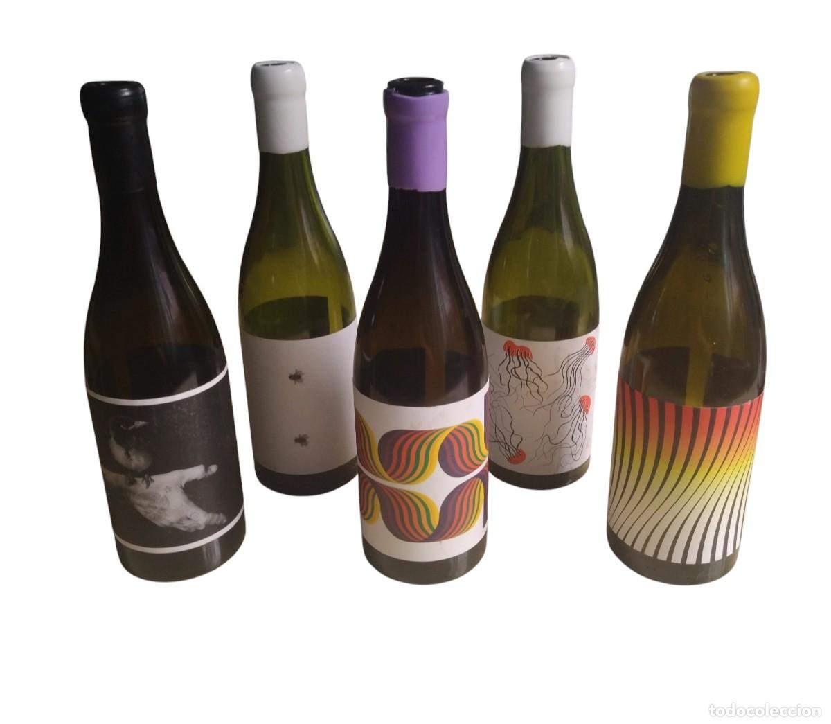 Sammlung von Weinen und Lik&ouml;ren: LOTE 5 BOTELLAS VAC&Iacute;AS VENTA D'AUBERT - EDICI&Oacute;N LIMITADA ARTE CONTEMPOR&Aacute;NEO -JULIO LE PARC, GARC&Iacute;A-A