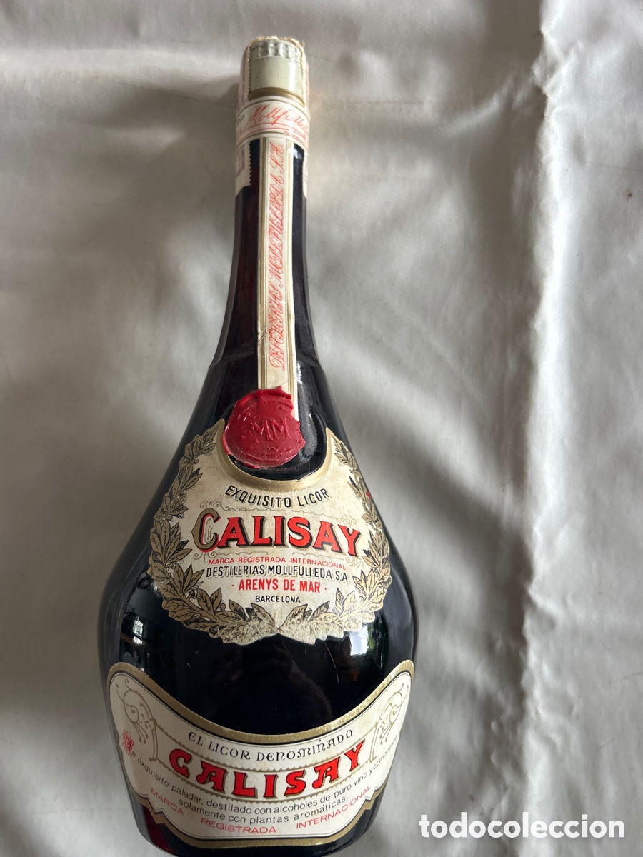 Coleccionismo de vinos y licores: Antigua botella licor Calisay