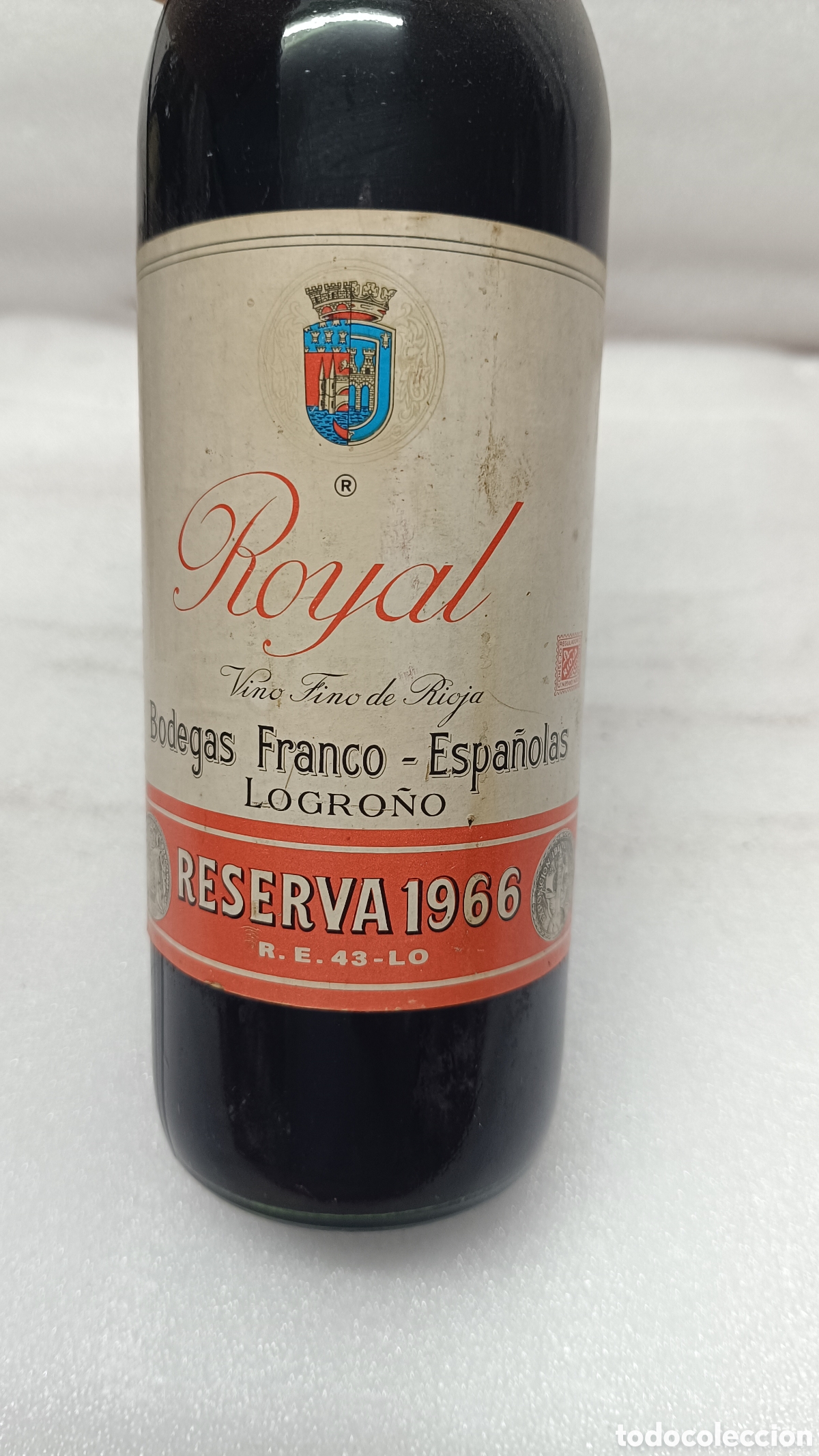 Coleccionismo de vinos y licores: BOTELLA VINO RIOJA ROYAL RESERVA 1966. FRANCO ESPA&Ntilde;OLAS.