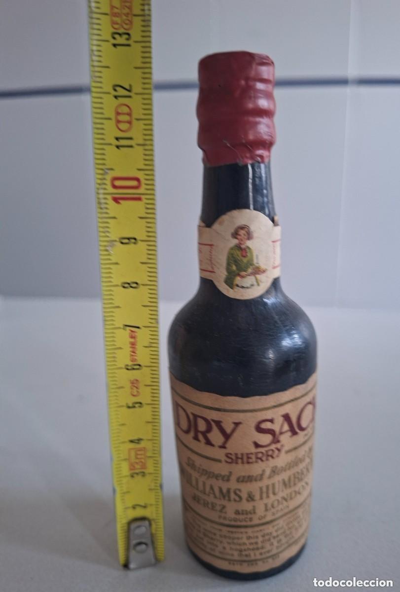 Coleccionismo de vinos y licores: ANTIGUA MINIBOTELLA DRY SAC CHERRY- 13cm.