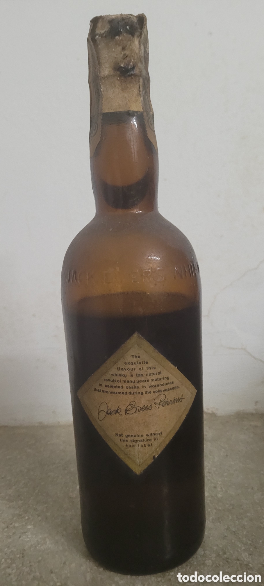 Coleccionismo de vinos y licores: Whisky Jack Everts special ,sin abrir, precinto, a&ntilde;os 70
