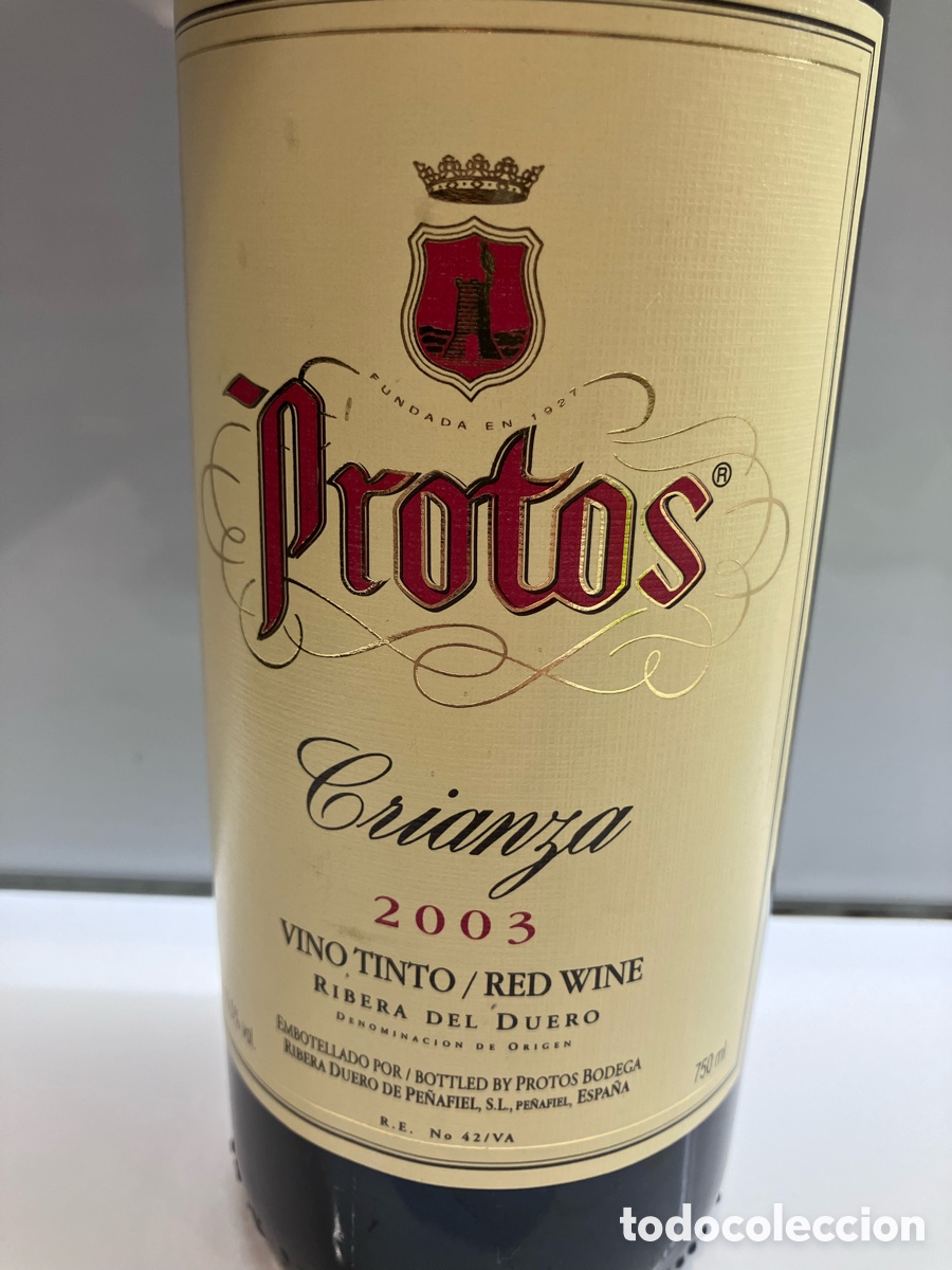 Coleccionismo de vinos y licores: Vino Protos crianza 2003 - Foto 2