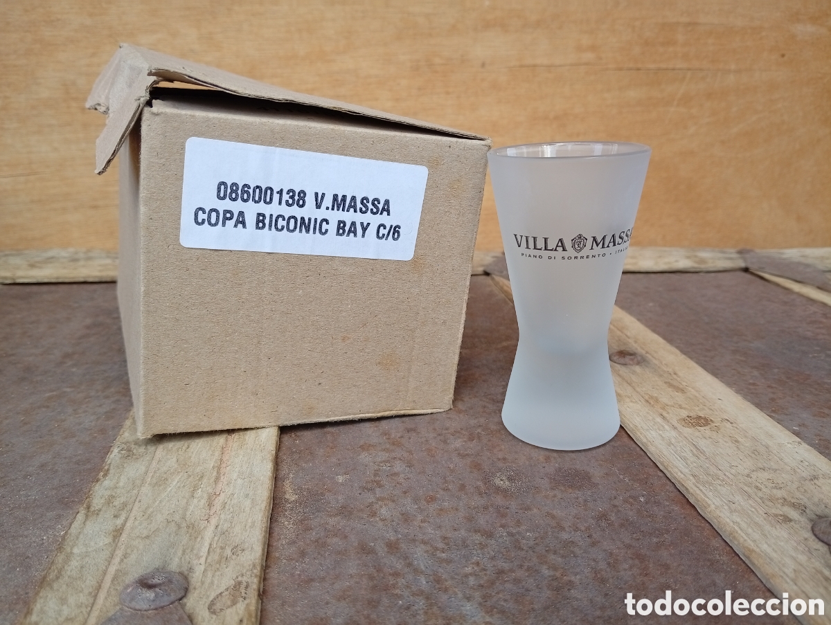 Coleccionismo de vinos y licores: 6 VASOS VILLA MASSA, CHUPITOS EN CAJA.