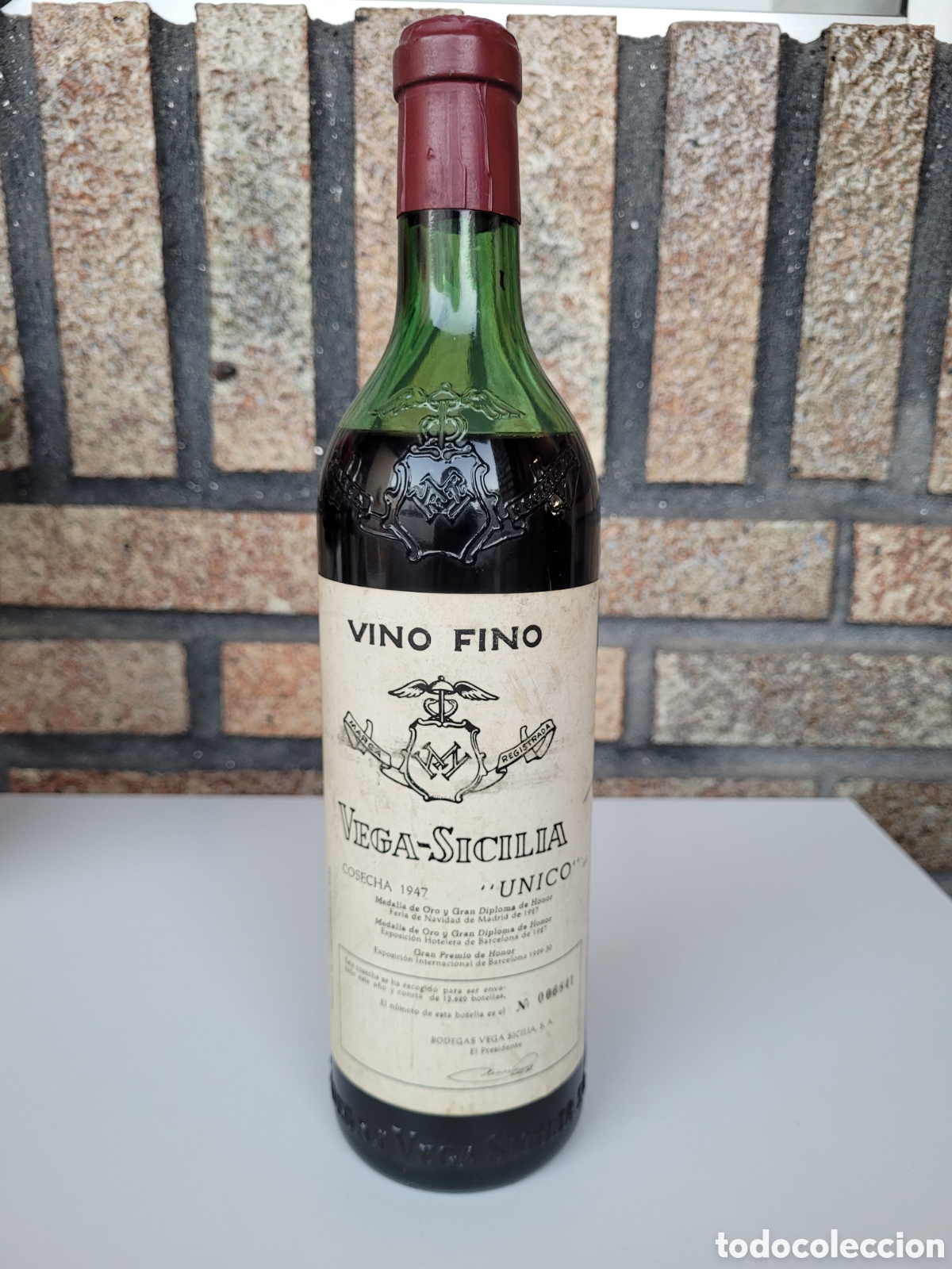 Coleccionismo de vinos y licores: Botella vino fino Vega Sicilia &rdquo;Unico&rdquo; Cosecha 1947