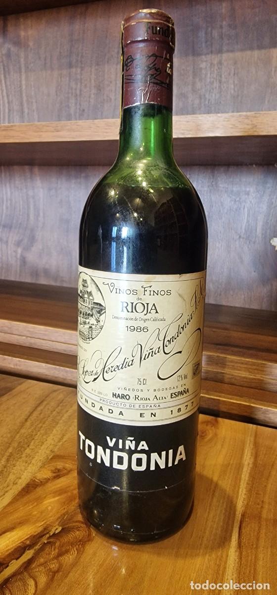 Coleccionismo de vinos y licores: Botella de vino Vi&ntilde;a Tondonia 1986