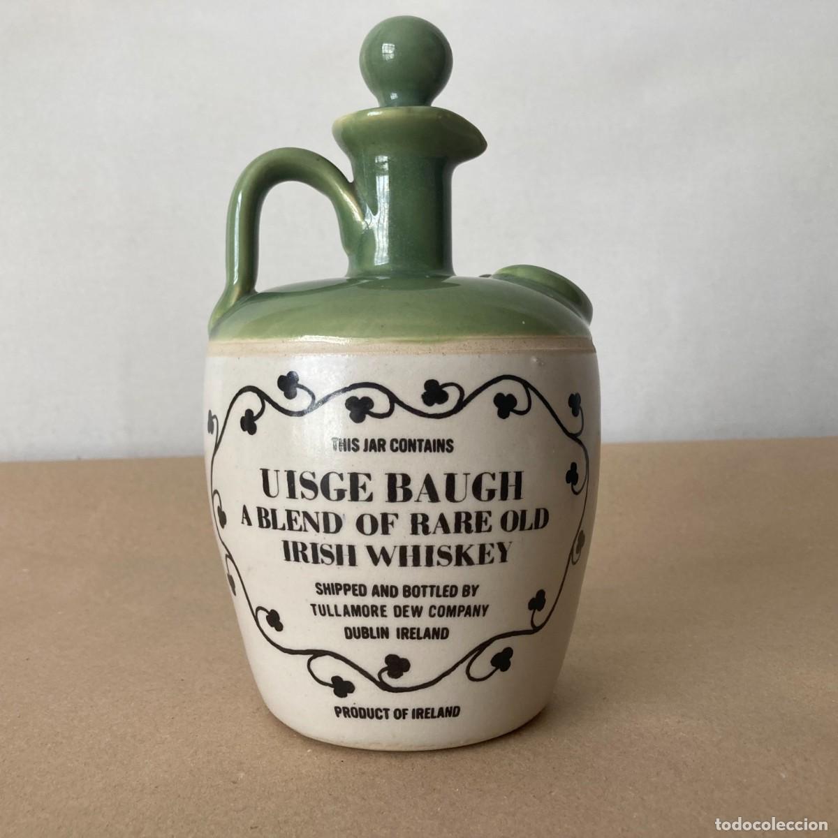 Coleccionismo de vinos y licores: BOTELLA CER&Aacute;MICA CANECA, TULLAMORE DEW IRISH WHISKY, DUBLINA IRELAND, VAC&Iacute;A