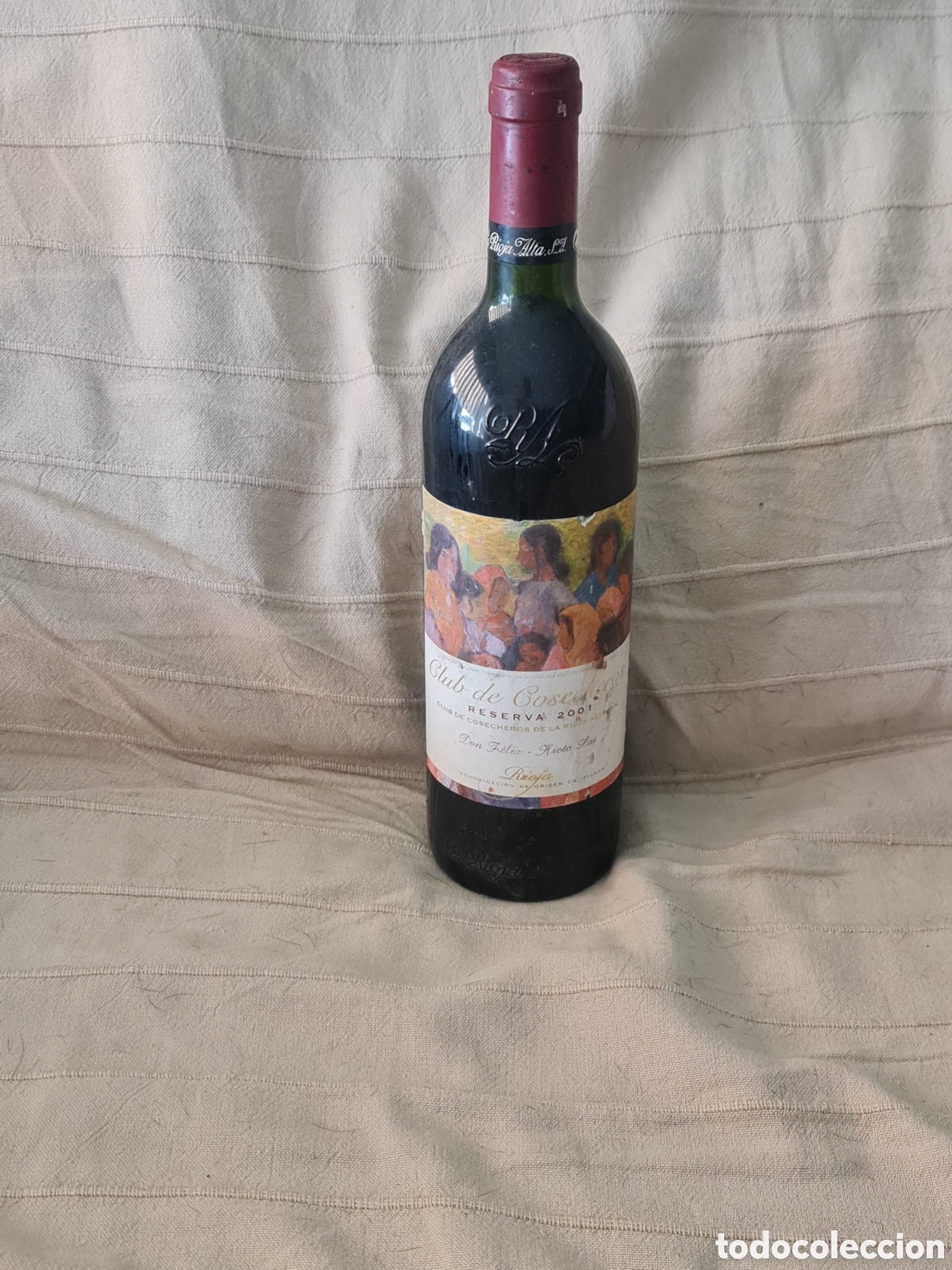 Coleccionismo de vinos y licores: Botella de Club de Cosecheros - Reserva 2001 (La Rioja Alta, S.A.),