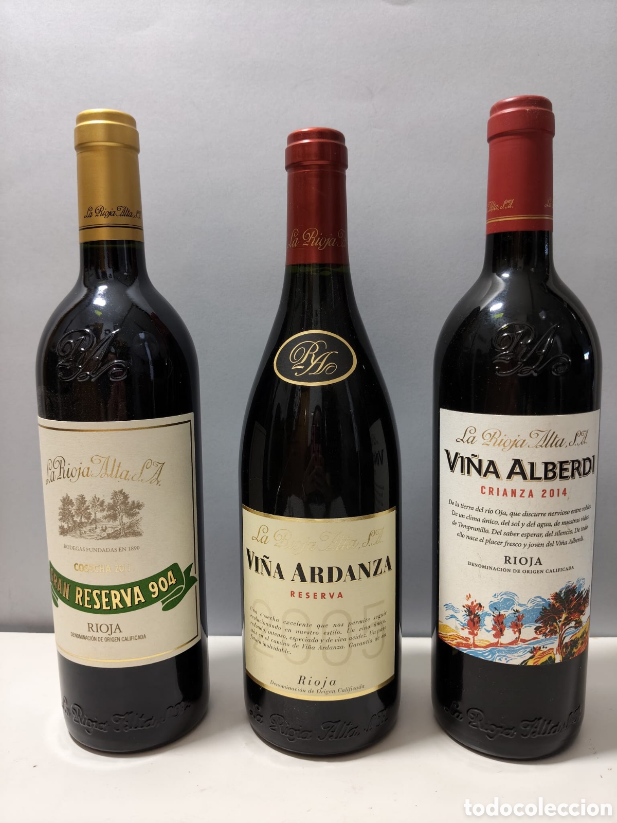 Coleccionismo de vinos y licores: Pack 3 vinos La Rioja Alta