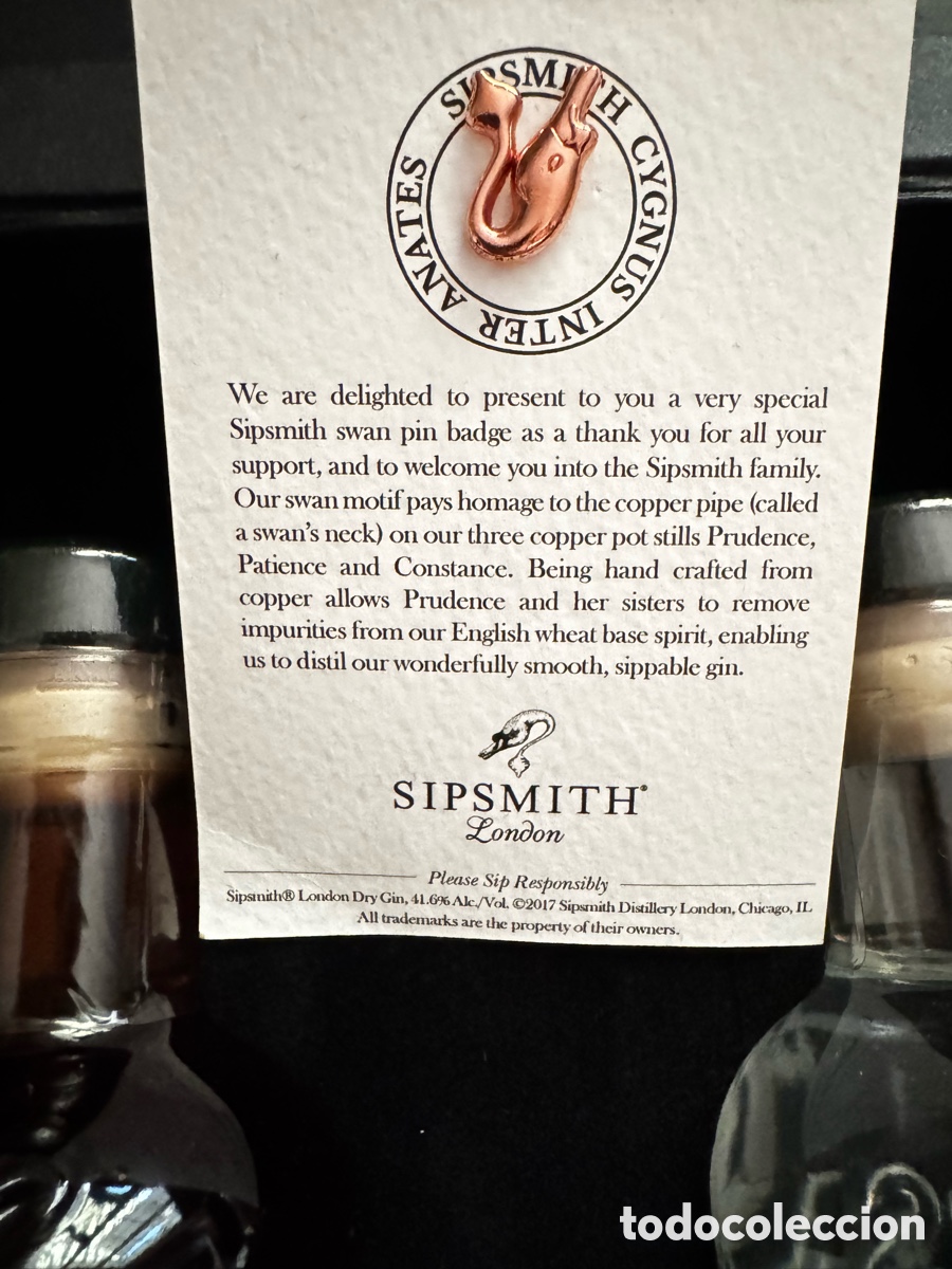 Coleccionismo de vinos y licores: SIPSMITH estuche coleccion. 2 botellas. - Foto 5