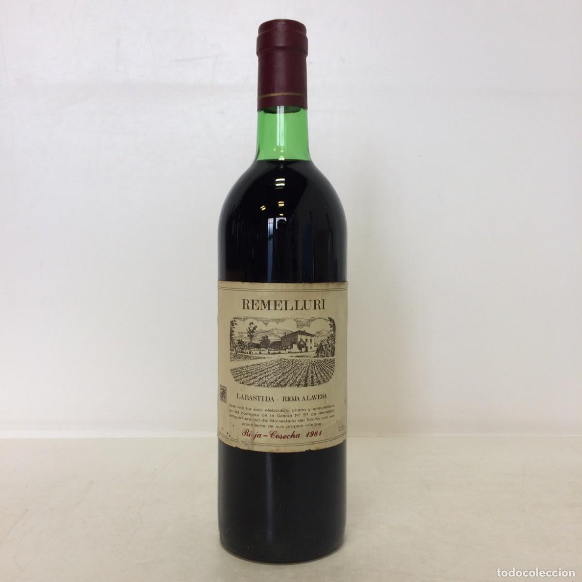Coleccionismo de vinos y licores: Vino: 1981 Remelluri Crianza, Bodegas de La Granja de Remelluri (Rioja)