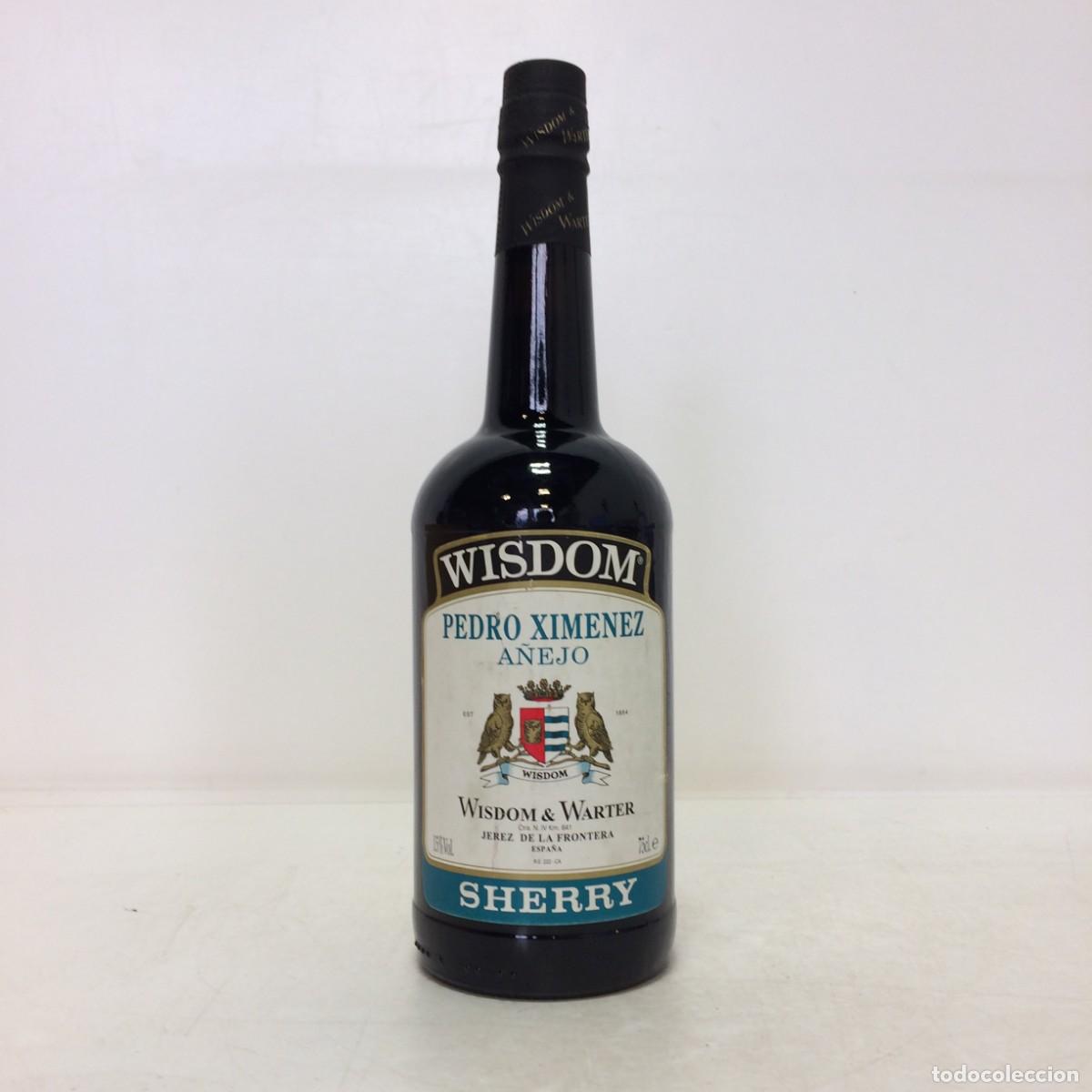 Coleccionismo de vinos y licores: Jerez: Wisdom Pedro Ximenez A&ntilde;ejo, Sherry, Wisdom & Warter (Jerez)