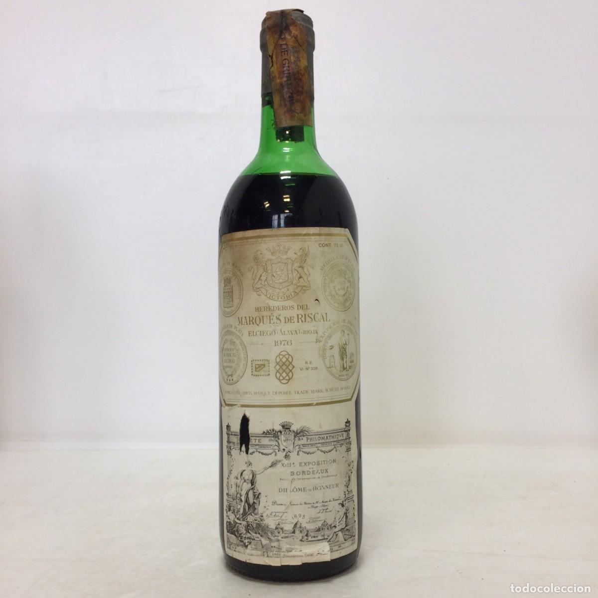 Coleccionismo de vinos y licores: Vino: 1976 Marques de Riscal, Herederos del Marques de Riscal (Rioja)