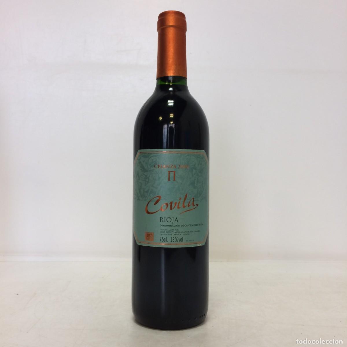 Coleccionismo de vinos y licores: Vino: 2000 Covila Crianza, Sdad. Coop. Vinicola Lapuebla de Labarca (Rioja)