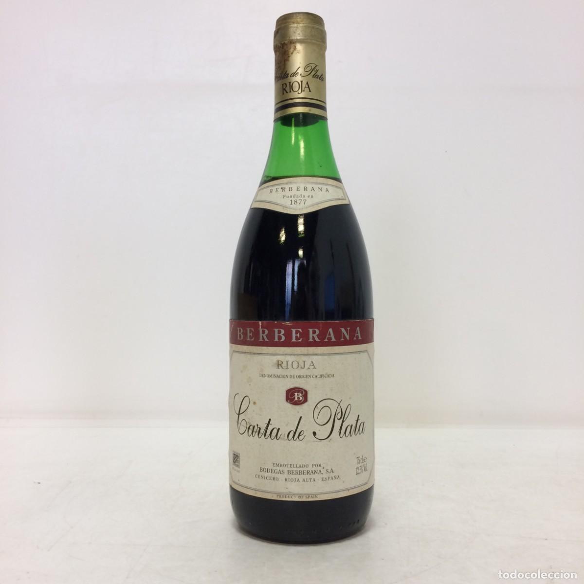Coleccionismo de vinos y licores: Vino: C.V.C. Carta de Plata, Bodegas Berberana (Rioja)