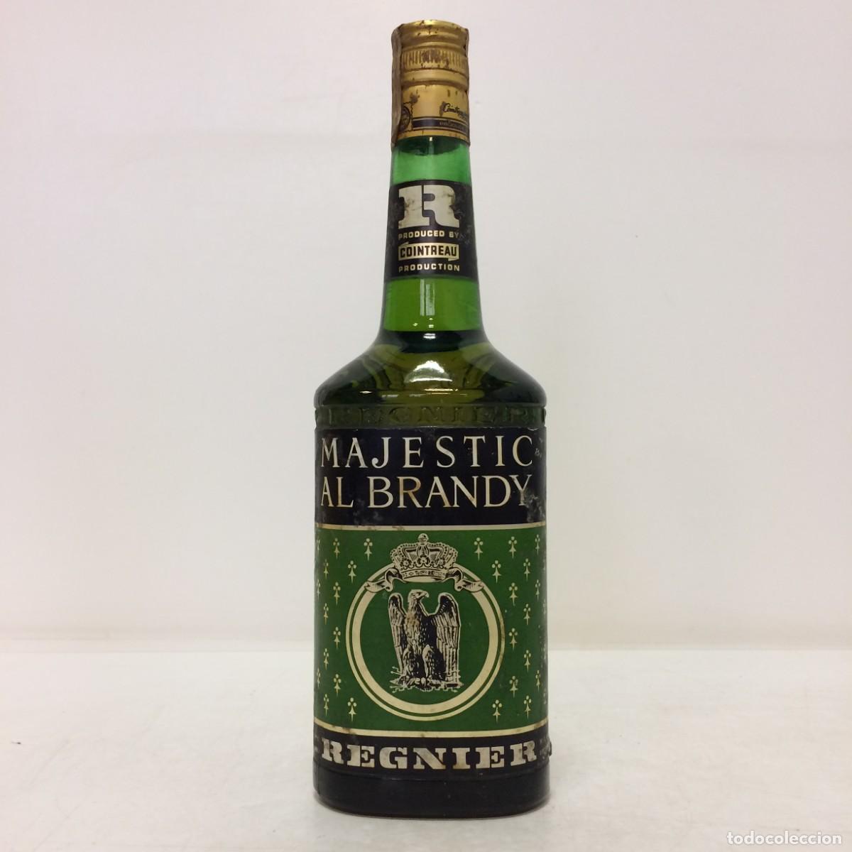 Coleccionismo de vinos y licores: Licor: Majestic Al Brandy, Regnier, Producido por Cointreau (Espa&ntilde;a)