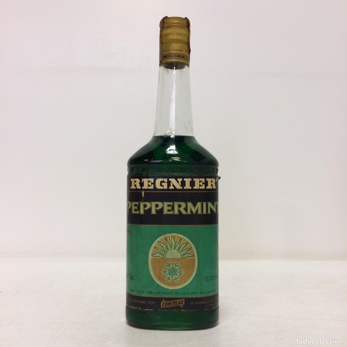 Coleccionismo de vinos y licores: Licor: Peppermint, Regnier, Producido por Cointreau (Espa&ntilde;a)