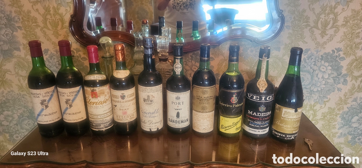 Colecionismo de vinhos e licores: Lote de botellas de vino