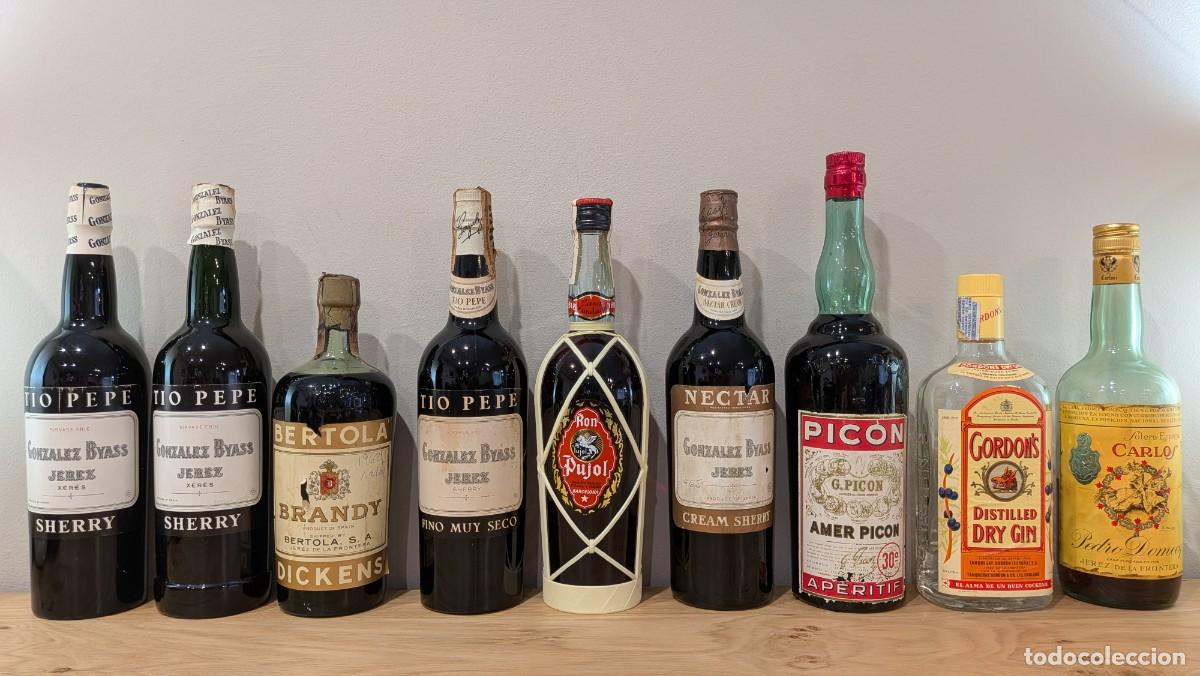 Coleccionismo de vinos y licores: Lote 9 botellas licor a&ntilde;os 60