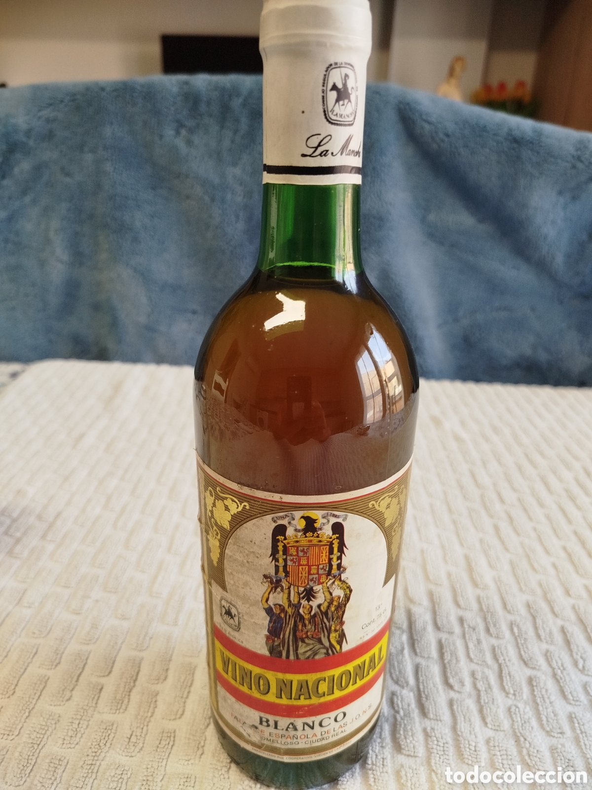 Coleccionismo de vinos y licores: Botella vino nacional Cooperativa Virgen de las Vi&ntilde;as, Tomelloso (Ciudad Real) para la FEJONS