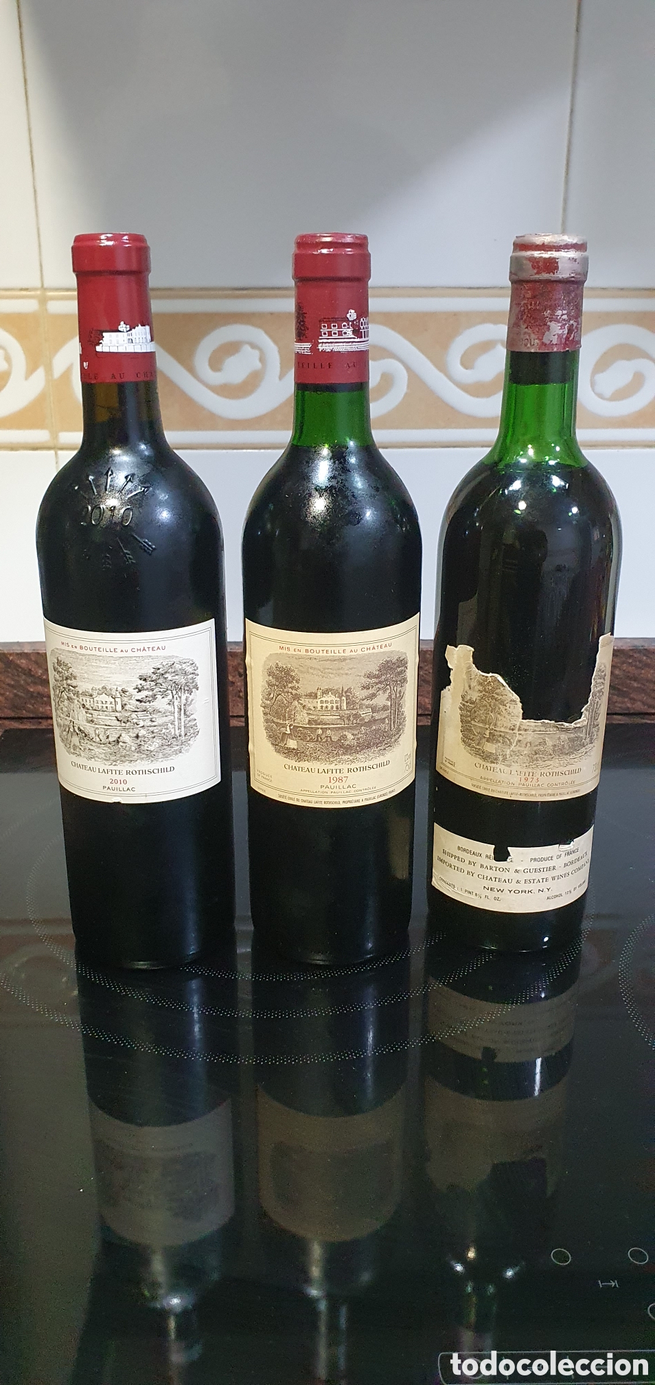Coleccionismo de vinos y licores: Se venden 3 botellas de chateau lafite