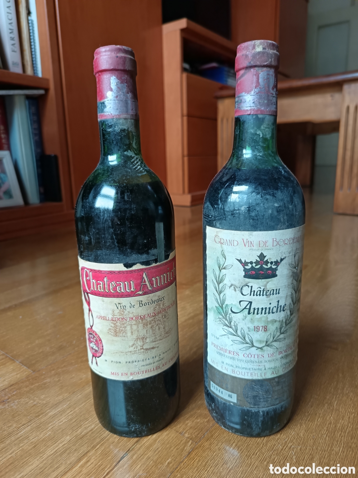 Coleccionismo de vinos y licores: Lote botellas Chateau Anniche