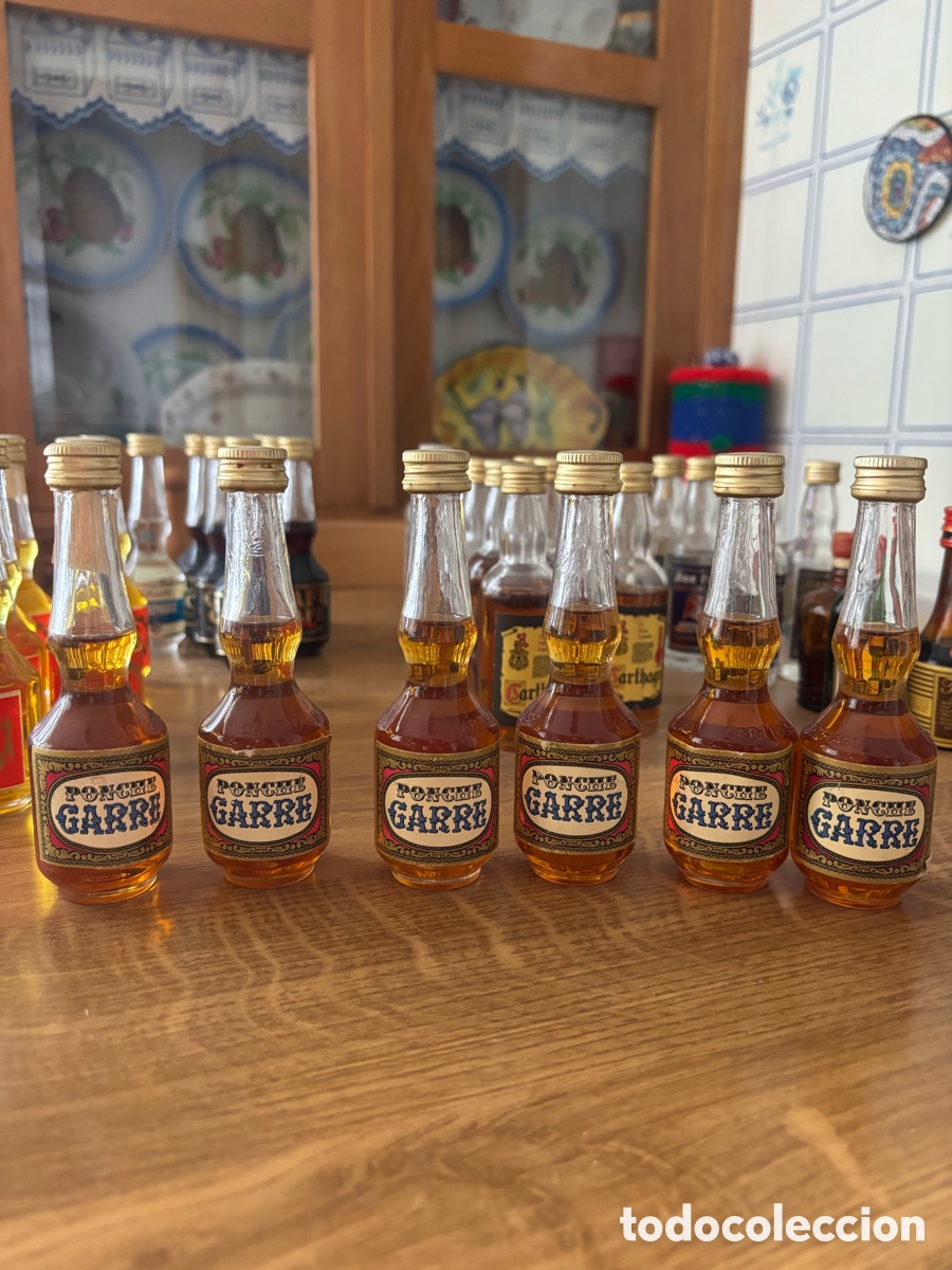Coleccionismo de vinos y licores: Botellas ponche garre mini