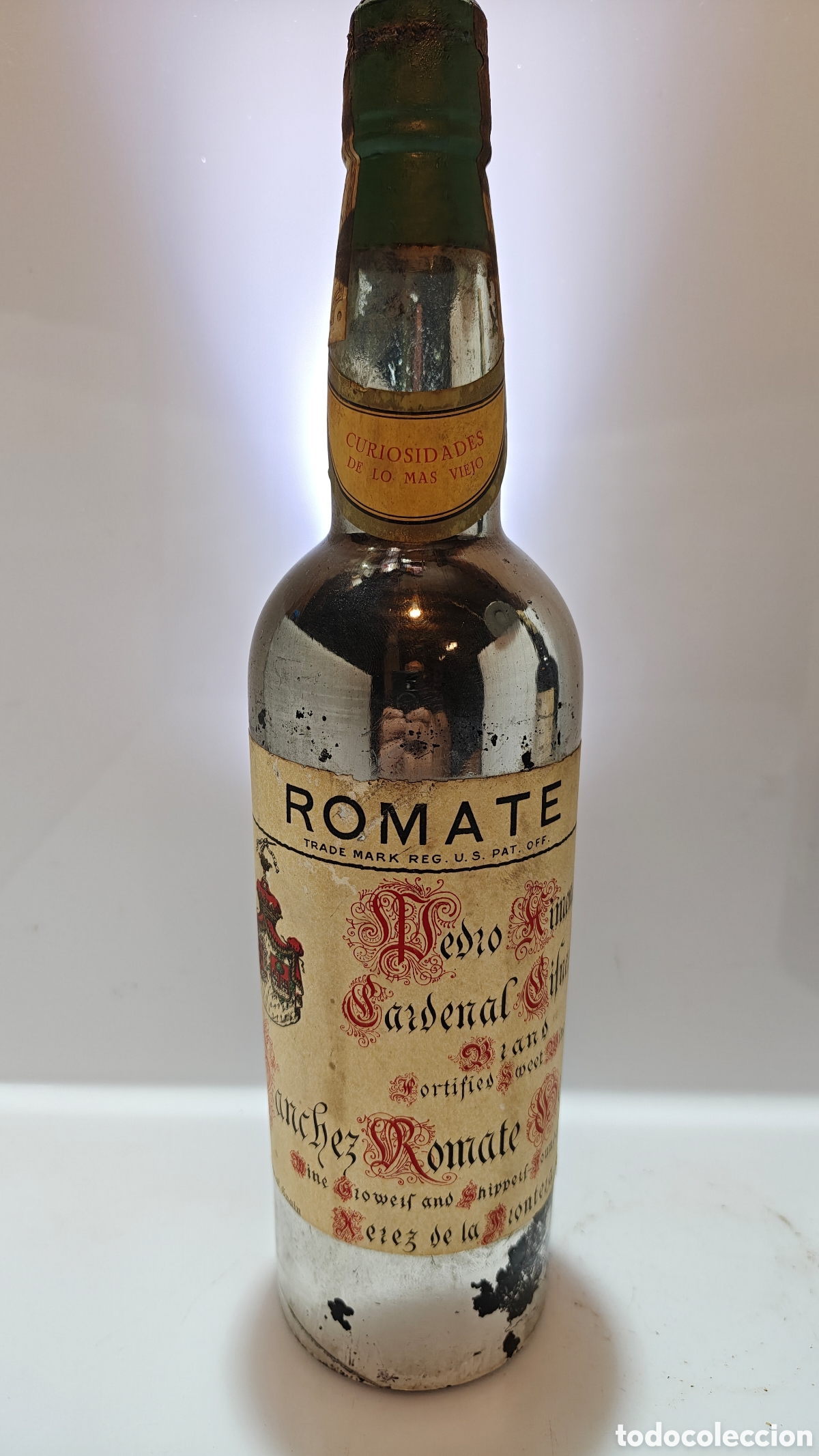 Coleccionismo de vinos y licores: ROMATE &ldquo;Pedro Xim&eacute;nez Cardenal Cisneros&rdquo; de los a&ntilde;os 1940-1960 aprox
