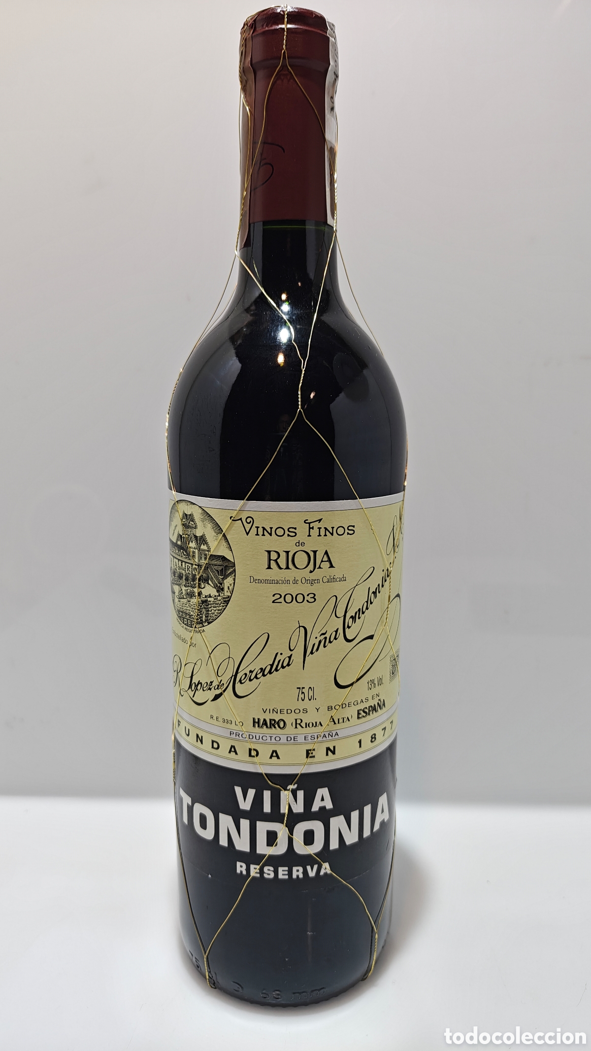 Coleccionismo de vinos y licores: 2003 Vi&ntilde;a Tondonia Tinto Reserva L&oacute;pez Heredia