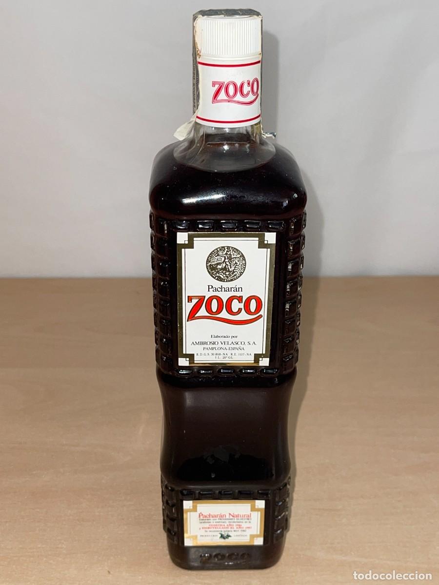 Coleccionismo de vinos y licores: Antigua Botella Pachar&aacute;n ZOCO Ambrosio Velasco Pamplona Espa&ntilde;a Cosecha a&ntilde;o 1986 patxar&aacute;n