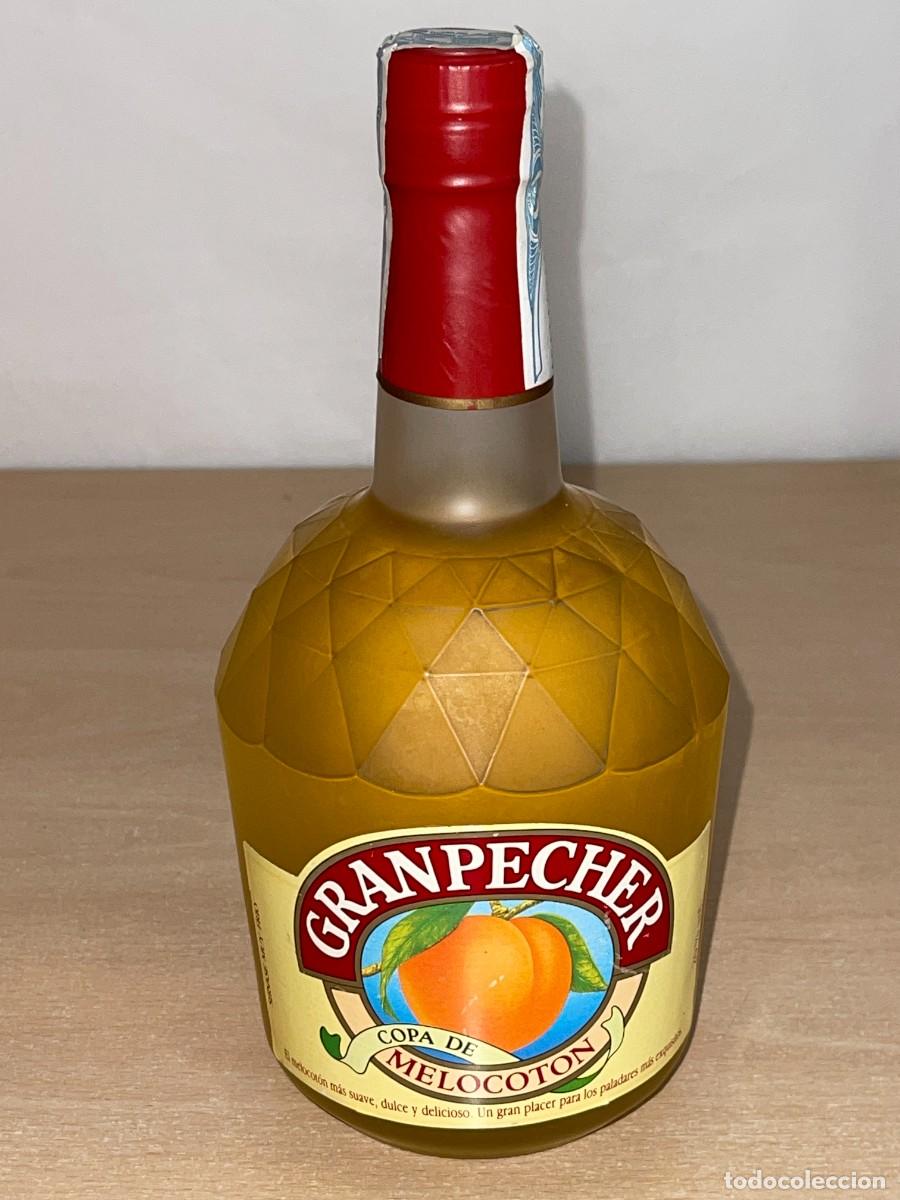 Coleccionismo de vinos y licores: Antigua Botella GRANPECHER Copa de Melocot&oacute;n original a&ntilde;os 80 licor peach licuor liquor Cinzano