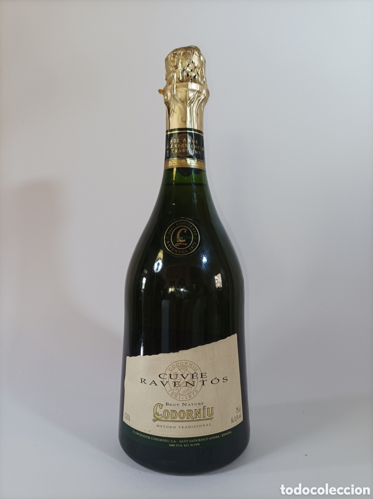 Coleccionismo de vinos y licores: CODORNIU CUVEE RAVENTOS. BRUT NATURE. METODO TRADICIONAL. BOTELLA CAVA ANTIGUA.