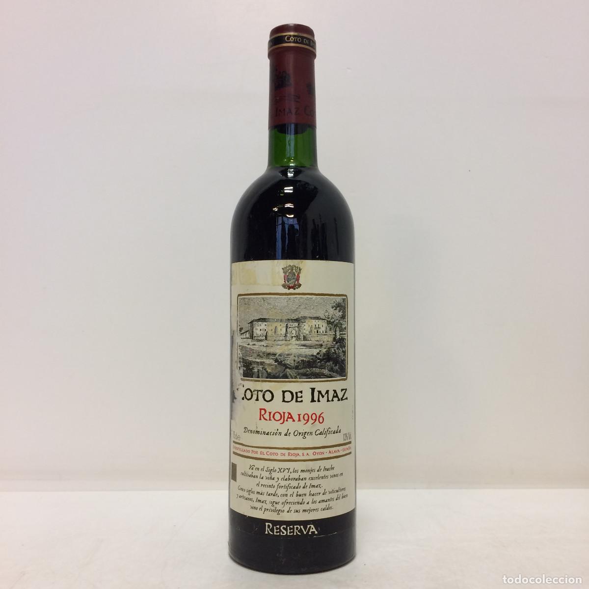Coleccionismo de vinos y licores: Vino: 1996 Coto de Imaz Reserva, El Coto de Rioja (Rioja)