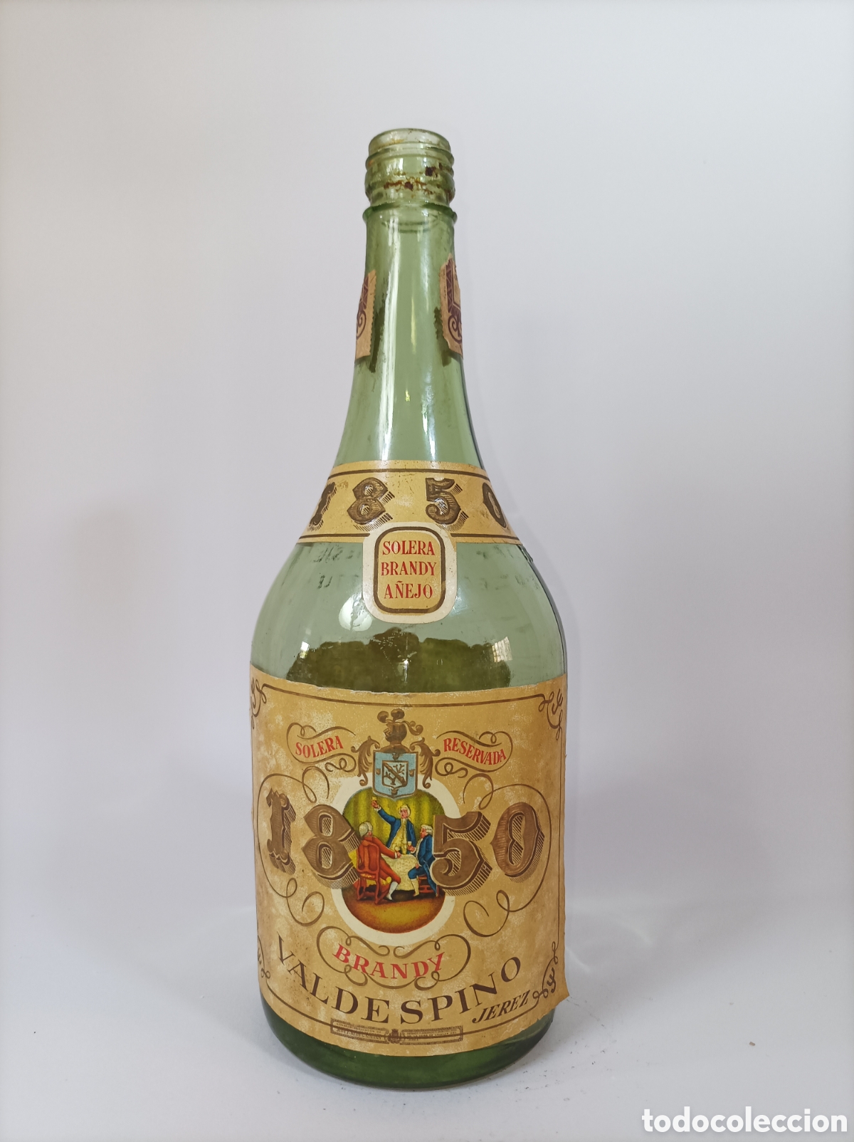 Coleccionismo de vinos y licores: BRANDY 1850. VALDESPINO. BOTELLA VAC&Iacute;A ANTIGUA.