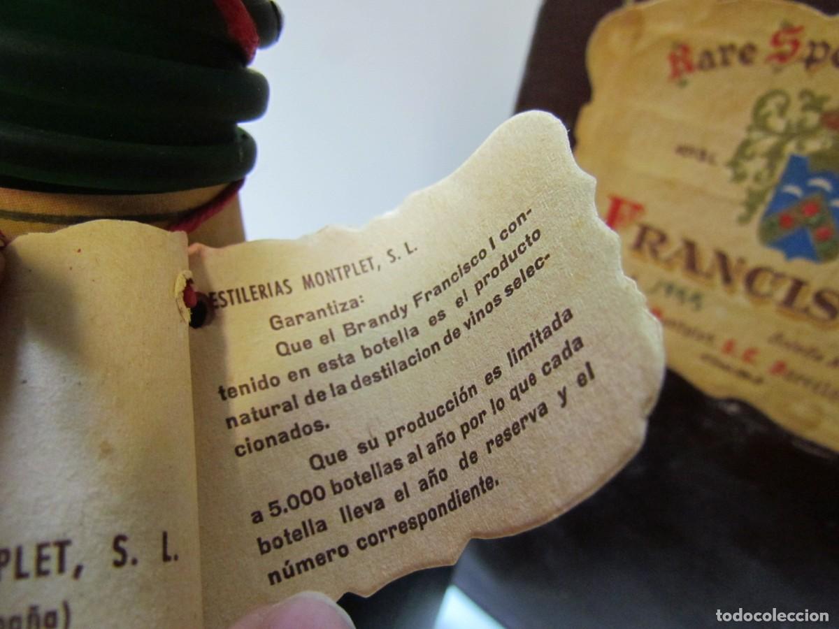 Coleccionismo de vinos y licores: 1 x Brandy Francisco I - Foto 6