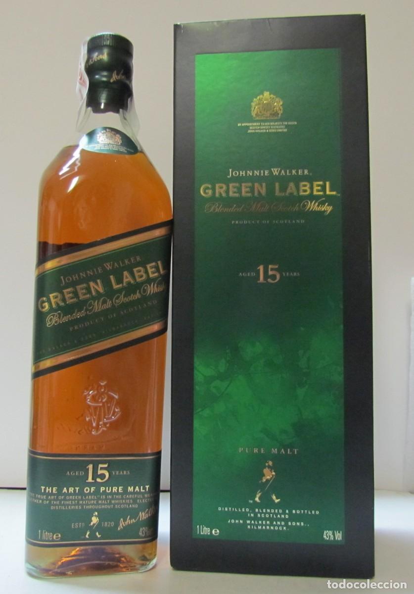 Coleccionismo de vinos y licores: 1 x Johnnie Walker Green Label 15 YO