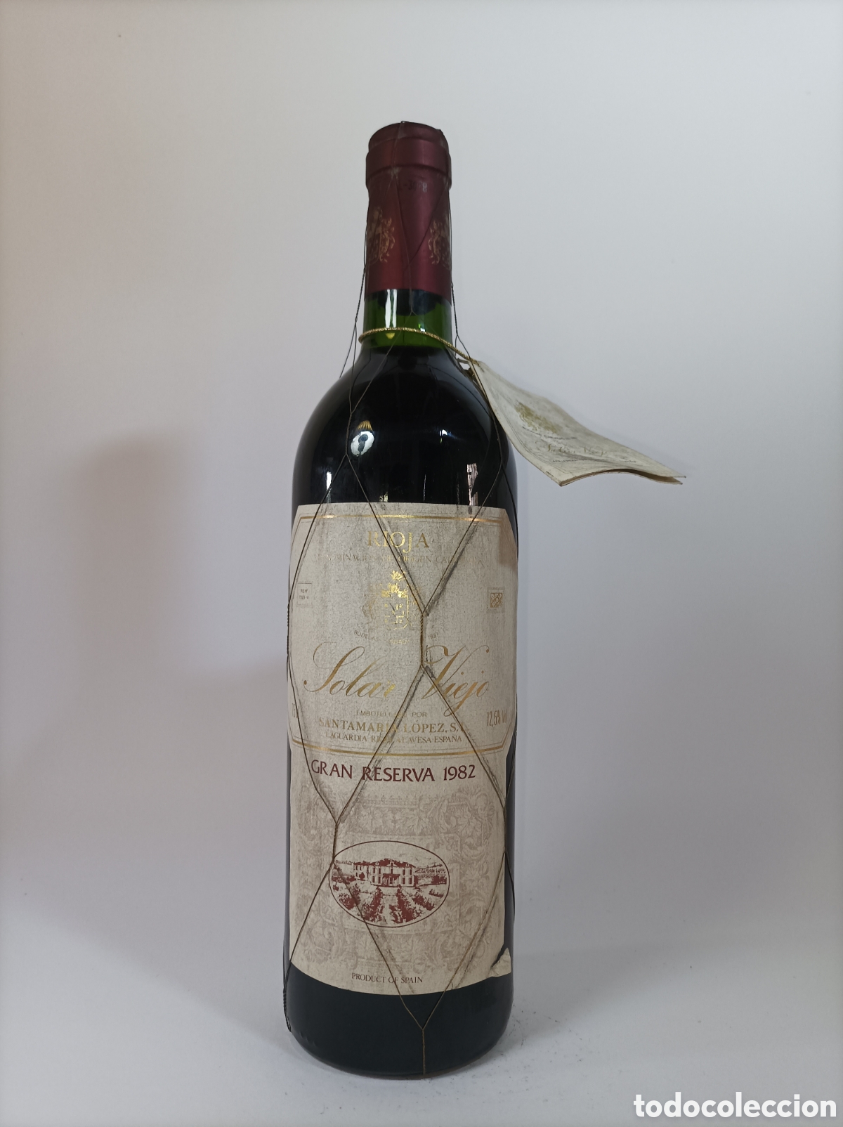 Coleccionismo de vinos y licores: SOLAR VIEJO. GRAN RESERVA 1982. RIOJA. BOTELLA VINO ANTIGUA.