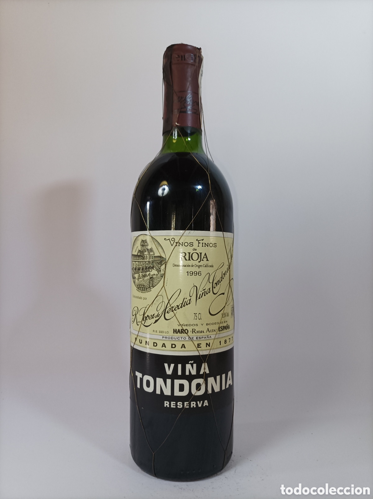 Coleccionismo de vinos y licores: VI&Ntilde;A TONDONIA. RESERVA 1996. RIOJA. BOTELLA VINO ANTIGUA. VER FOTOS.
