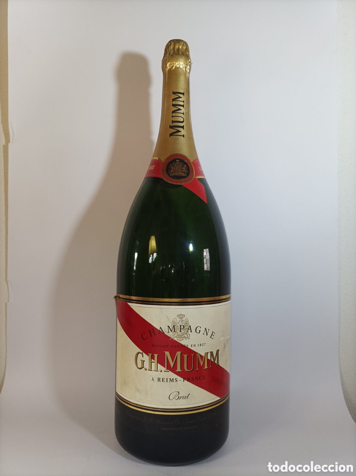 Coleccionismo de vinos y licores: MUMM 6 LITROS. GRAN BOTELLA CHAMPAGNE ANTIGUA. CRISTAL SIN CONTENIDO. CU&Aacute;DRUPLE MAGNUM.