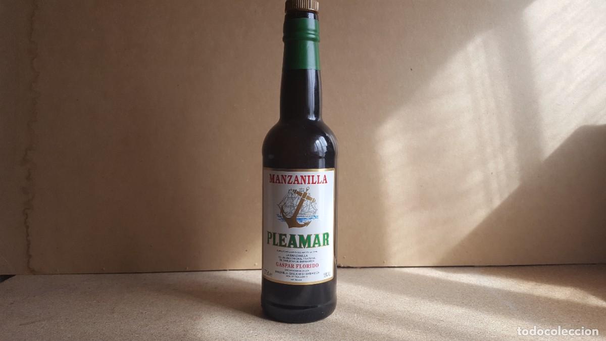 Coleccionismo de vinos y licores: Botella/botell&iacute;n manzanilla Pleamar, Gaspar Florido. 37,5cl. VAC&Iacute;A.