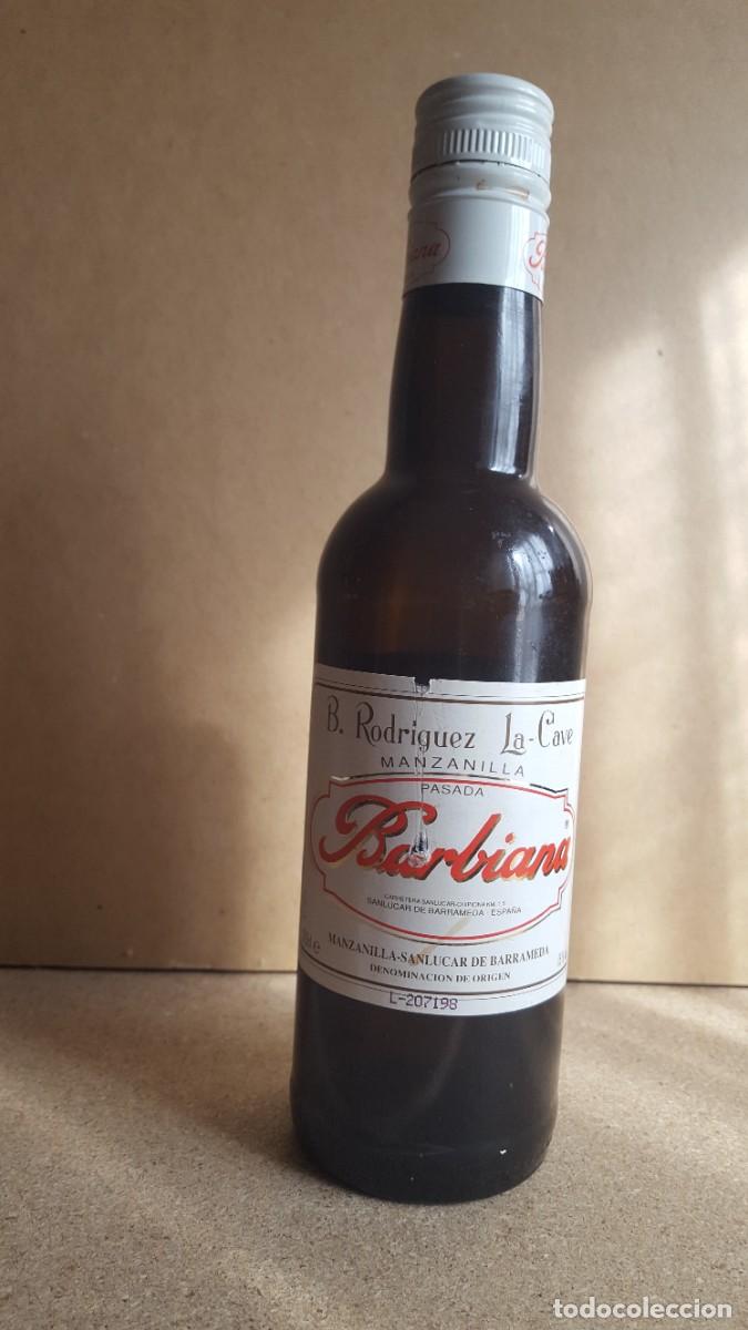 Coleccionismo de vinos y licores: Botella/botell&iacute;n manzanilla pasada Barbiana. B. Rodriguez La-Cave. 37,5cl. VAC&Iacute;A.