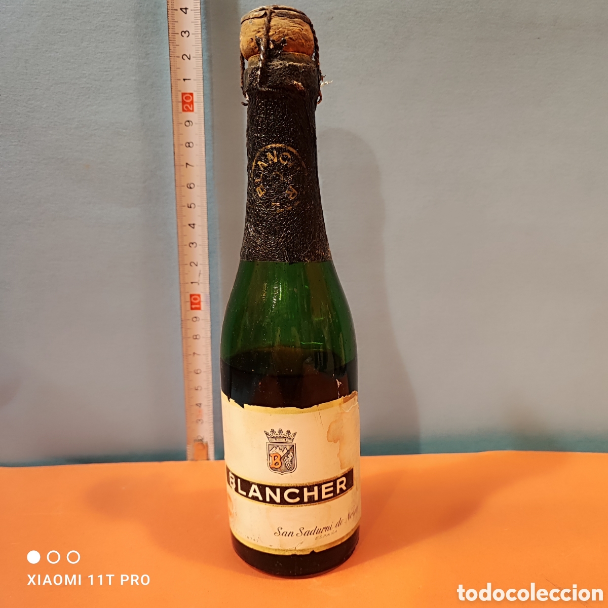 Coleccionismo de vinos y licores: Botell&iacute;n cava pitello Blancher.