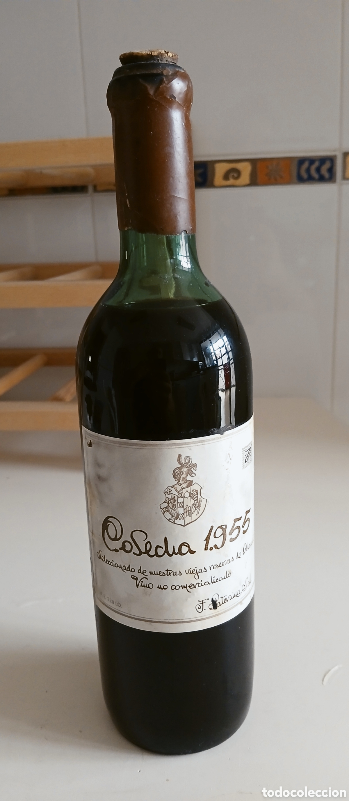 Coleccionismo de vinos y licores: Botella vino Paternina a&ntilde;o 1955