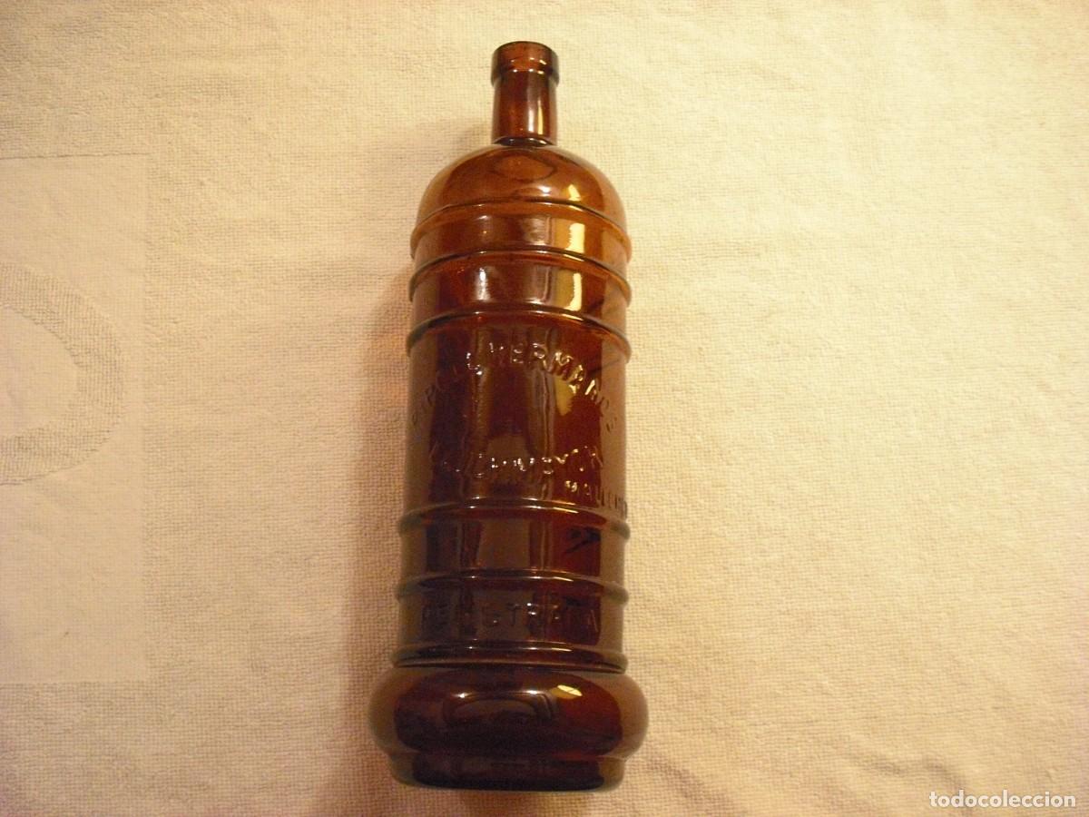 Collectionnisme de vins et liqueurs: ANTIGUA BOTELLA DE RIPOLL HERMANOS , LLUCHMAYOR , MALLORCA 29 CM. LETRAS EN RELIEVE