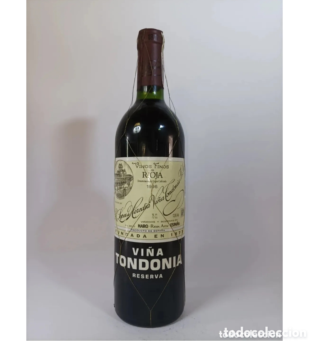 Coleccionismo de vinos y licores: BOTELLA TONDONIA RESERVADA