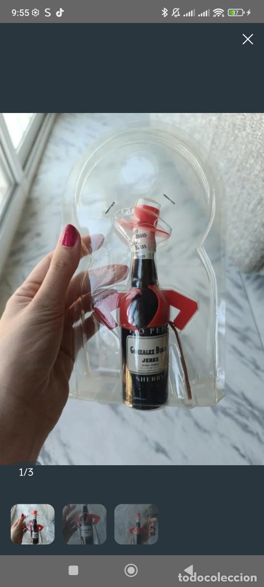 Coleccionismo de vinos y licores: Botella mini fino T&iacute;o Pepe de Gonz&aacute;lez Byass vintage