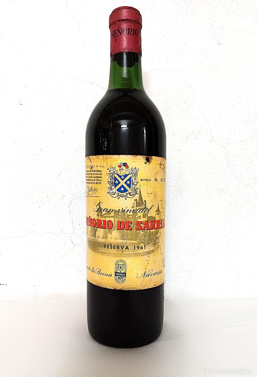 Collectionnisme de vins et liqueurs: BOTELLA VINO SE&Ntilde;OR&Iacute;O DE SARRIA RESERVA 1961