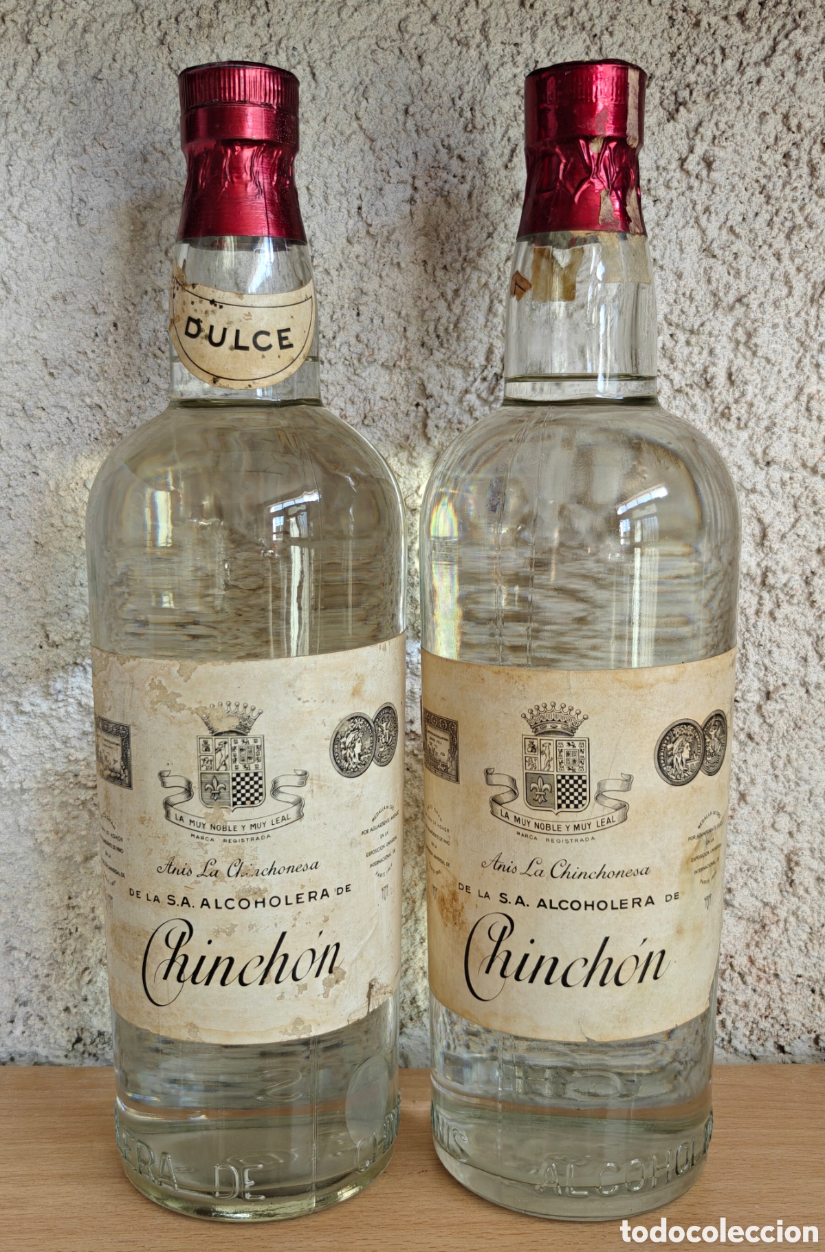 Collezionismo di vini e liquori: 2 Botellas An&iacute;s Chinch&oacute;n La Chinchonesa Antiguas