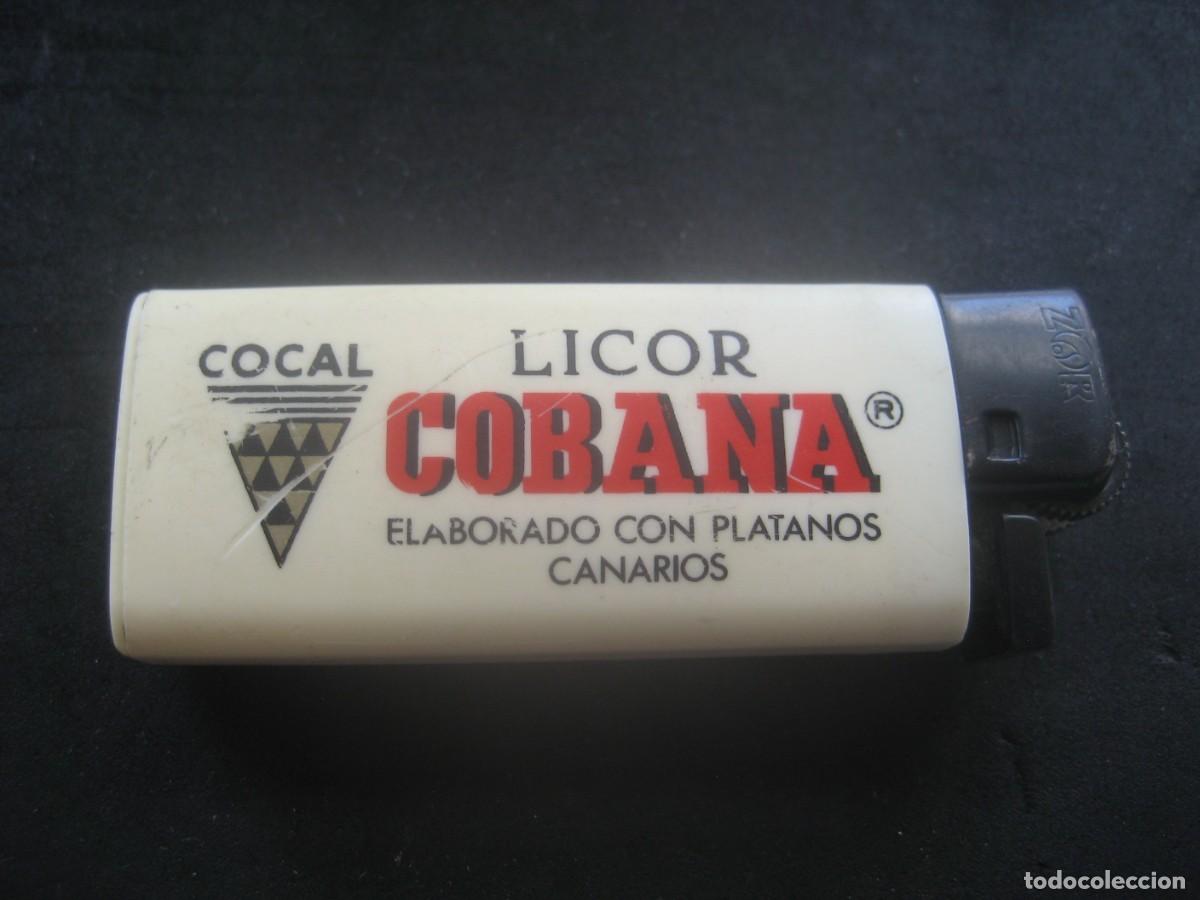Coleccionismo de vinos y licores: MECHERO, ENCENDEDOR COCAL. LICOR COBANA - PI&Ntilde;A COLADA. CANARIAS